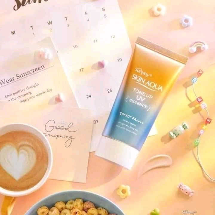 ROHTO SUNPLAY SKIN AQUA Tone up UV Essence SPF50+ PA++++ 80g  (Latte Beige)_img_1