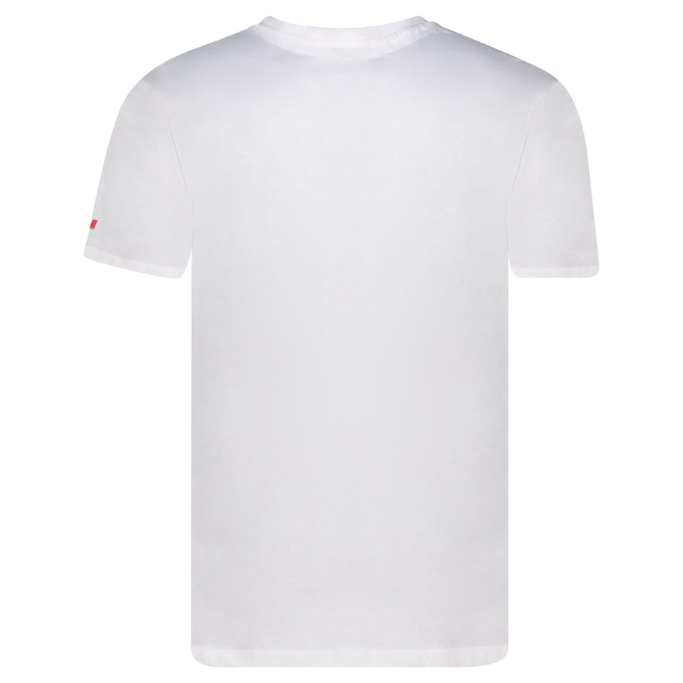 Canadian Peak JOPEAKEAK Homme - T-Shirt Col Rond avec Impressions et Drapeau Blanc_img_1