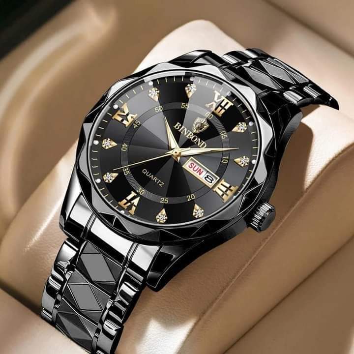 BINBOND Original Men’s Luxury Dual Calendar Quartz Wrist Watch