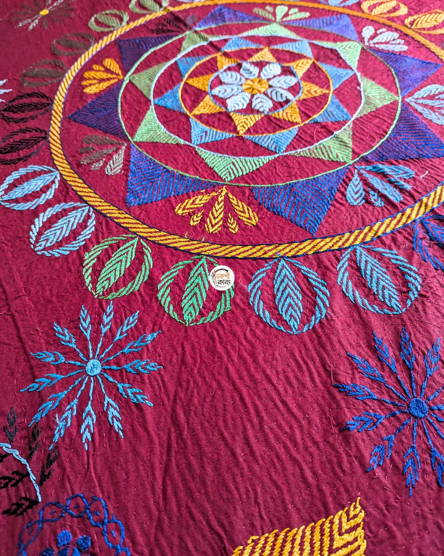 Premium Aarong Nokshikatha - Maroon_img_2