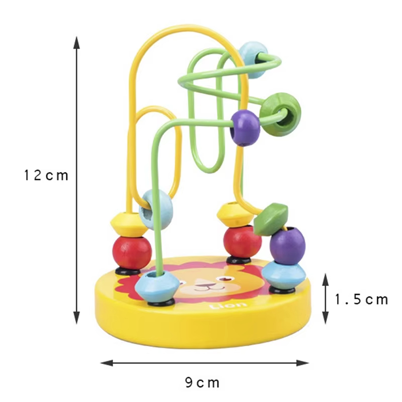 Baby Montessori Educational Math Toy – Bead Wire Maze Roller Coaster_img_6