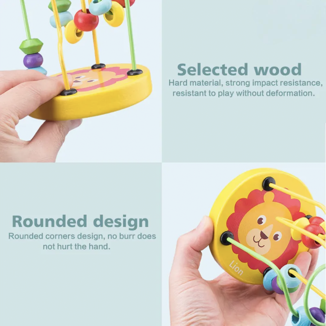 Baby Montessori Educational Math Toy – Bead Wire Maze Roller Coaster_img_2