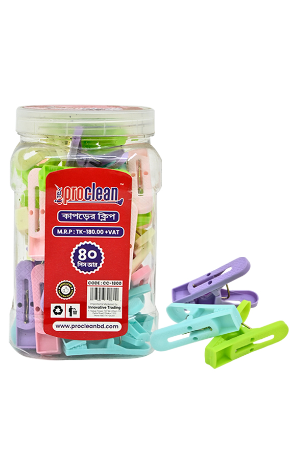 Proclean Cloth Clip Jar ( 40pcs ) CC-1800