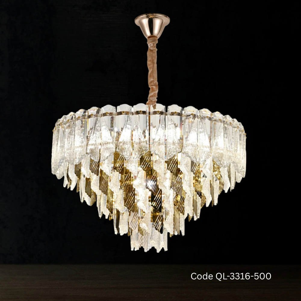 Qulik Modern Crystal Chandelier Hanging LED Ceiling Light (QL-3316-500)_img_0