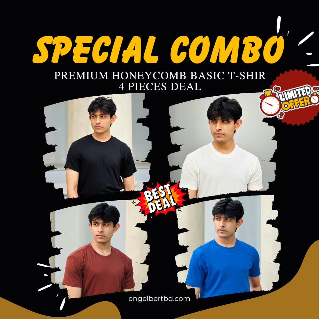 4-Piece Ribbed Crew Tee Combo – 2 Soft, Stylish & Affordable Everyday Wear_img_0