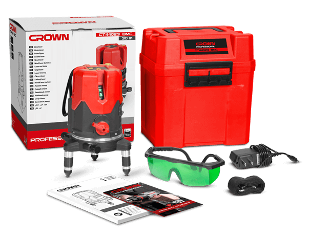 CROWN CT44023 Professional Laser Level, 2V1H1D, 30m, ±1mm; CT44023_img_3