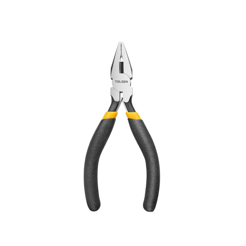 TOLSEN 10030 Mini Combination Pliers, 4.5" (115mm), Nickel Plated, Bi-Dipped Handle, Spring-Loaded | Model: 10030_img_2