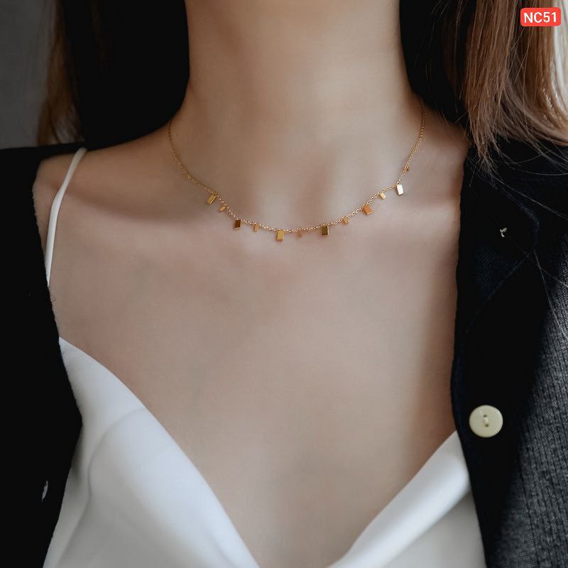 Multi Square Multi Circle Necklace NC51(Materials: Stainless steel Color guarantee🌸🌸_img_2
