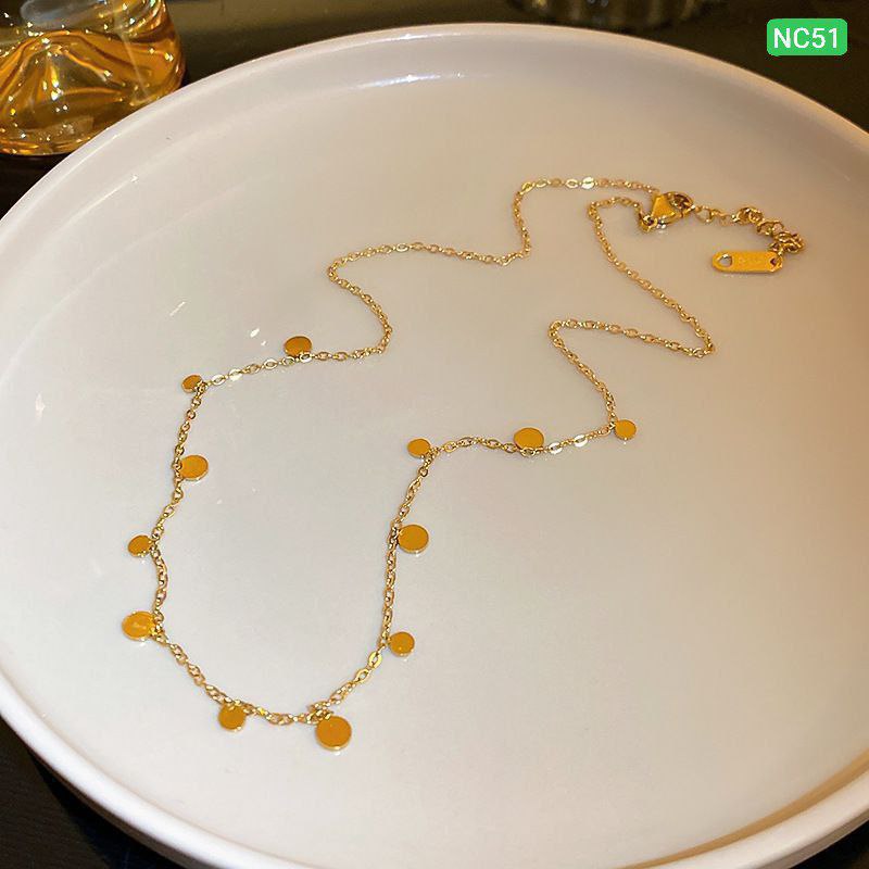 Multi Square Multi Circle Necklace NC51(Materials: Stainless steel Color guarantee🌸🌸_img_4