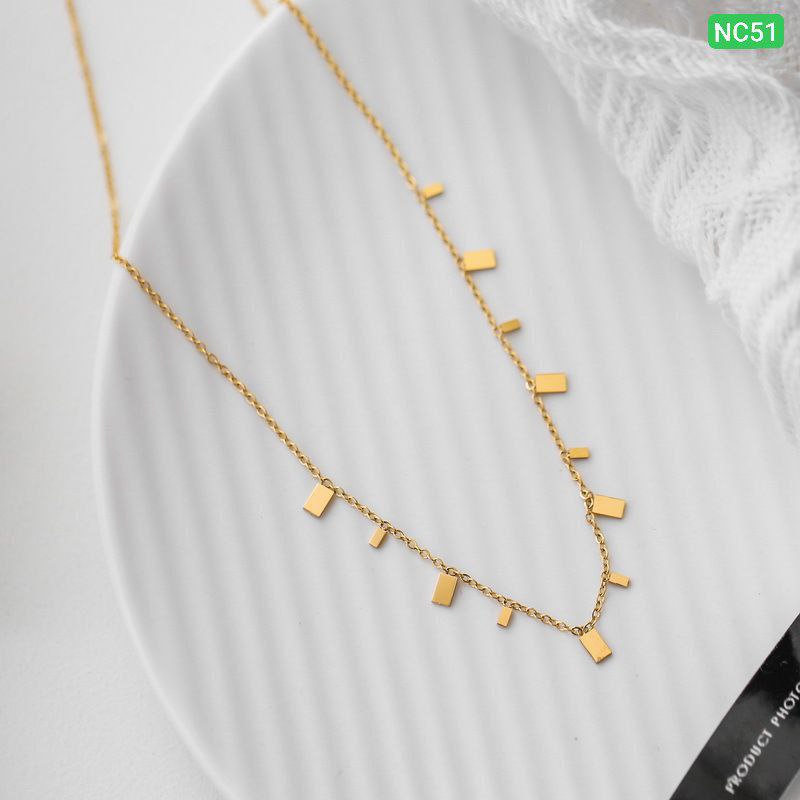 Multi Square Multi Circle Necklace NC51(Materials: Stainless steel Color guarantee🌸🌸_img_6
