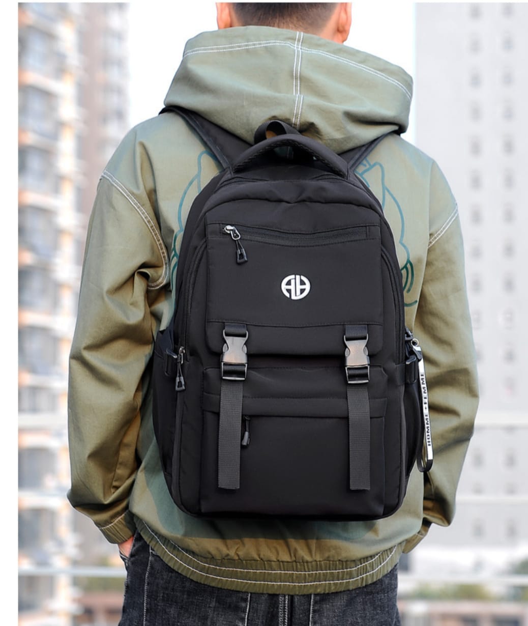 Men's Trend-Brand Waterproof Backpack black....( code 131).... ঢাকা সিটিতে ৭০, বাইরে ১৩০ টাকা কুরিয়ার চার্জ প্রযোজ্য_img_1