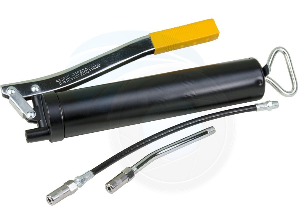 TOLSEN 65200 Grease Gun, 400cc Capacity, 8500 PSI, Hand Lever, Steel Body, Flexible & Steel Hoses, Industrial Series | Model: 65200_img_1