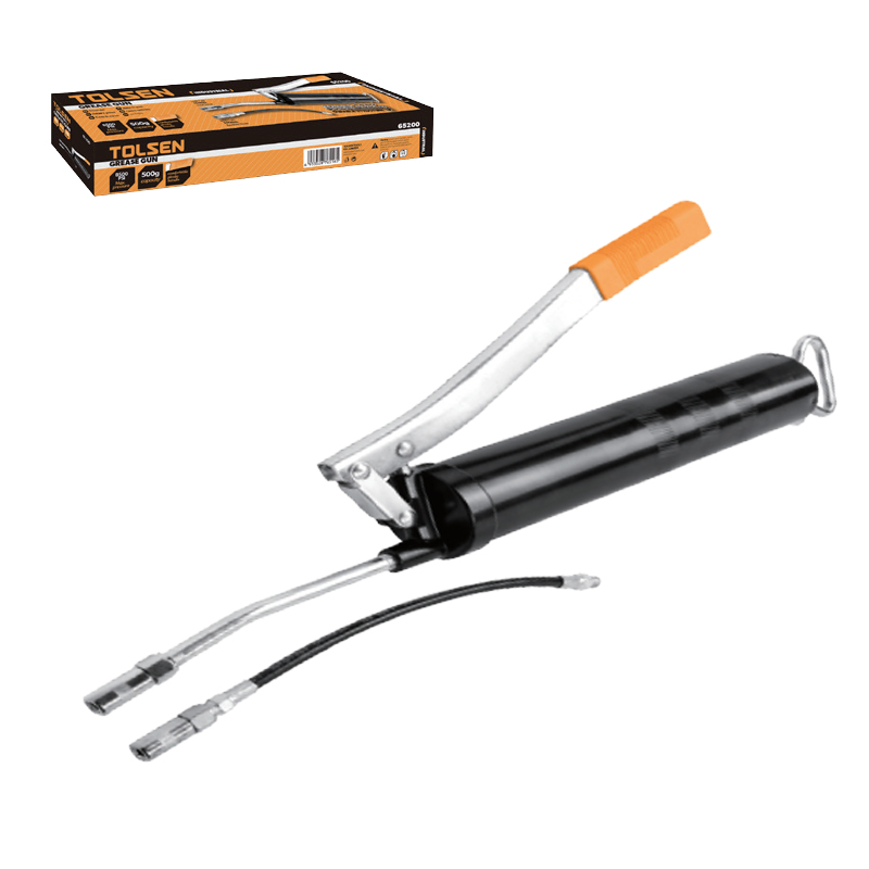 TOLSEN 65200 Grease Gun, 400cc Capacity, 8500 PSI, Hand Lever, Steel Body, Flexible & Steel Hoses, Industrial Series | Model: 65200_img_3