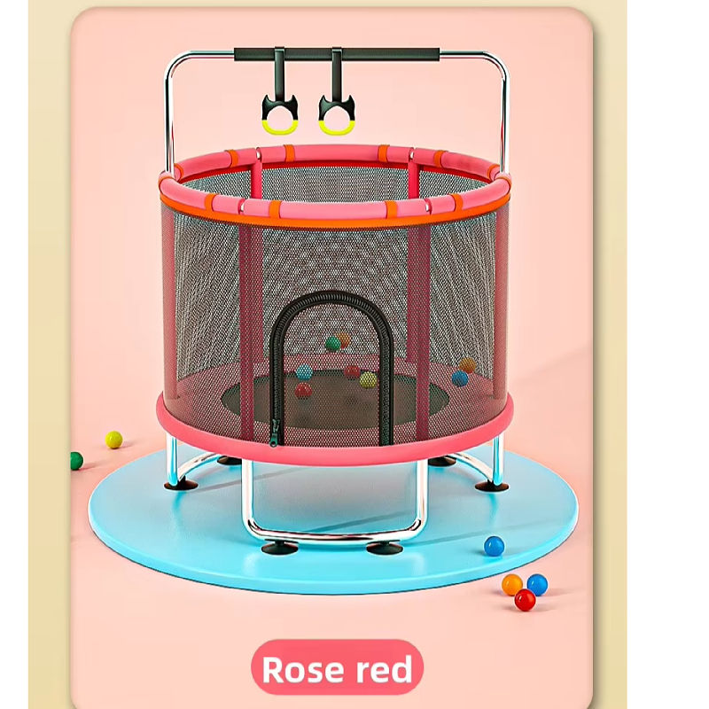 Children's 120 cm U Shaped Leg Trampoline with Safety Fence Net . (CROSS BORDER ORDER)_img_1