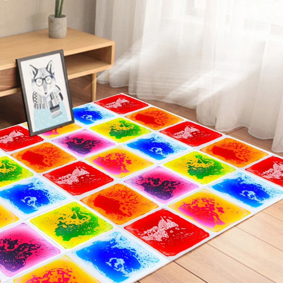 Liquid Mat Floor Set Sensory Decorative Flooring Autism Toys (CROSS BOARDER) 4PCS SET_img_1
