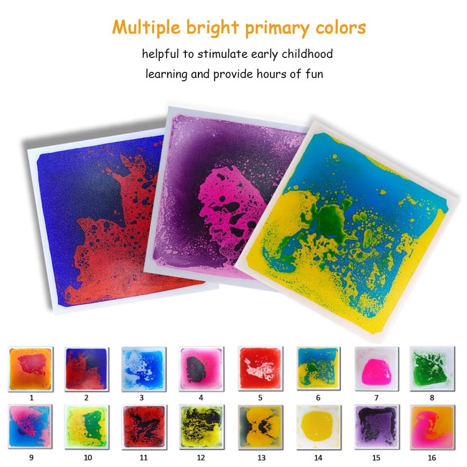 Liquid Mat Floor Set Sensory Decorative Flooring Autism Toys (CROSS BOARDER) 4PCS SET_img_3
