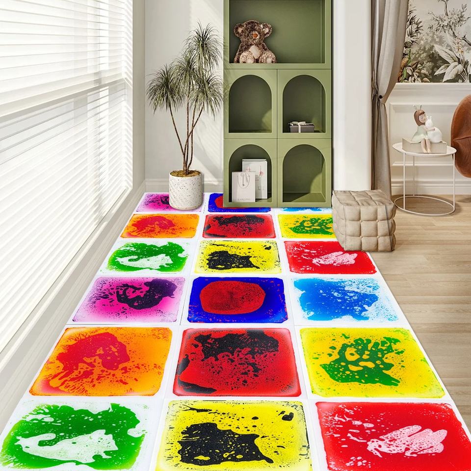 Liquid Mat Floor Set Sensory Decorative Flooring Autism Toys (CROSS BOARDER) 4PCS SET_img_4