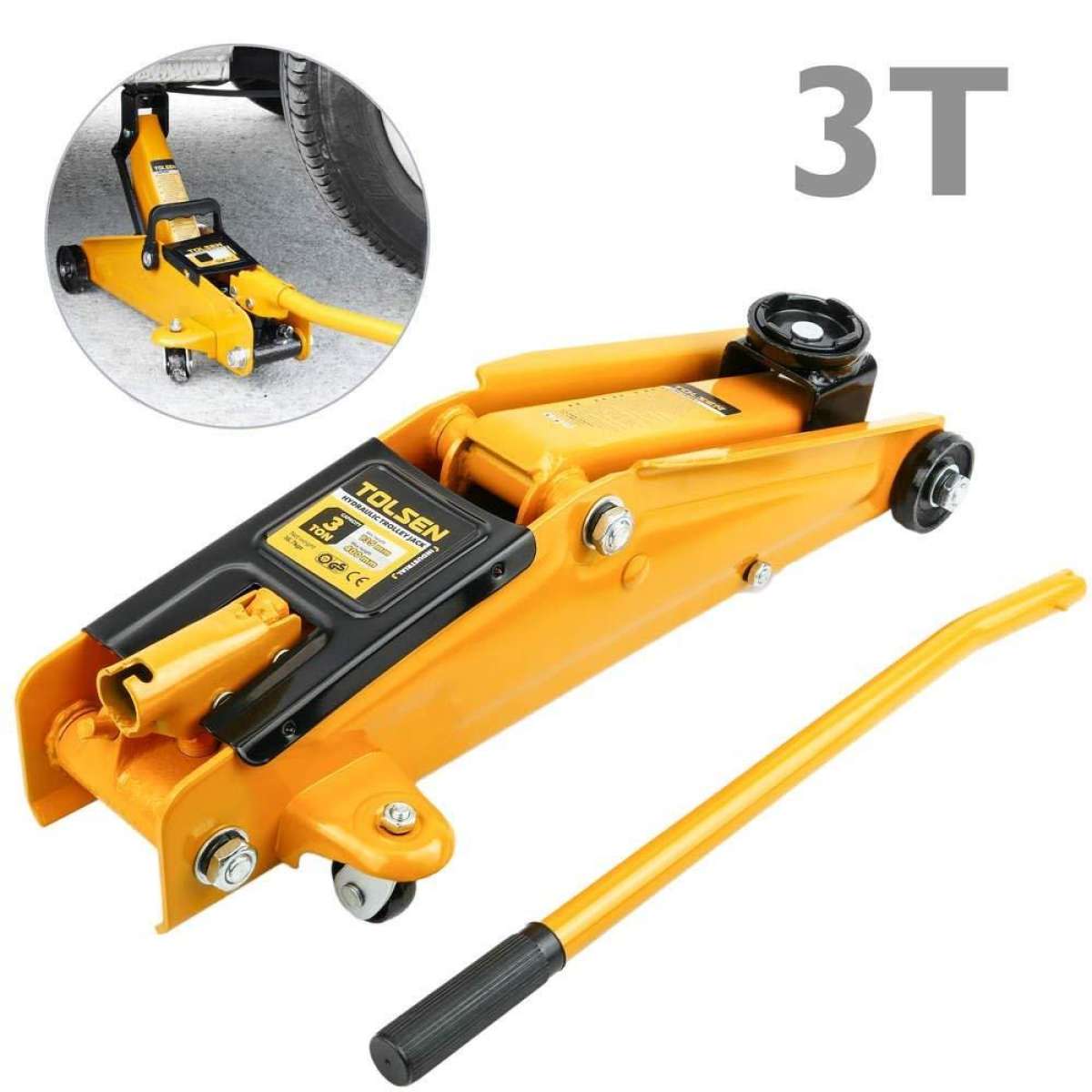 TOLSEN 65463 Hydraulic Trolley Jack | 3 Tons | Industrial | Steel Body | CE Approved | Model: 65463_img_3