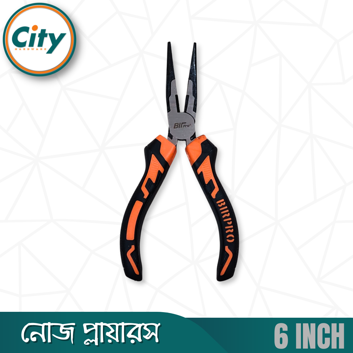৬ ইঞ্চি নোজ প্লায়ারস প্রো কুয়ালিটি কালো নিকেল ক্রোমিয়াম স্টিলের পেশাদার মানের হেভি কাটিং প্লাস_img_2