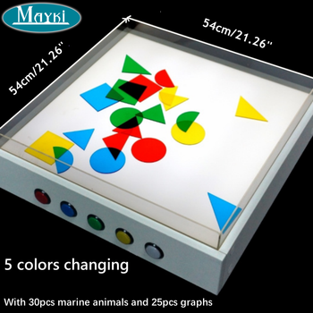 Multi-functional Kids Education Sensory Color Changing LED Light Table for Autism (CROSS BORDER)_img_2