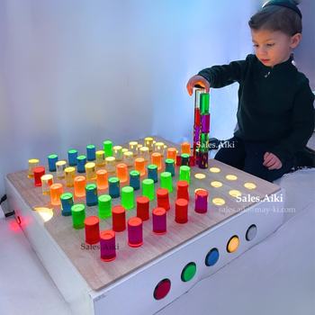 Multi-functional Kids Education Sensory Color Changing LED Light Table for Autism (CROSS BORDER)_img_3