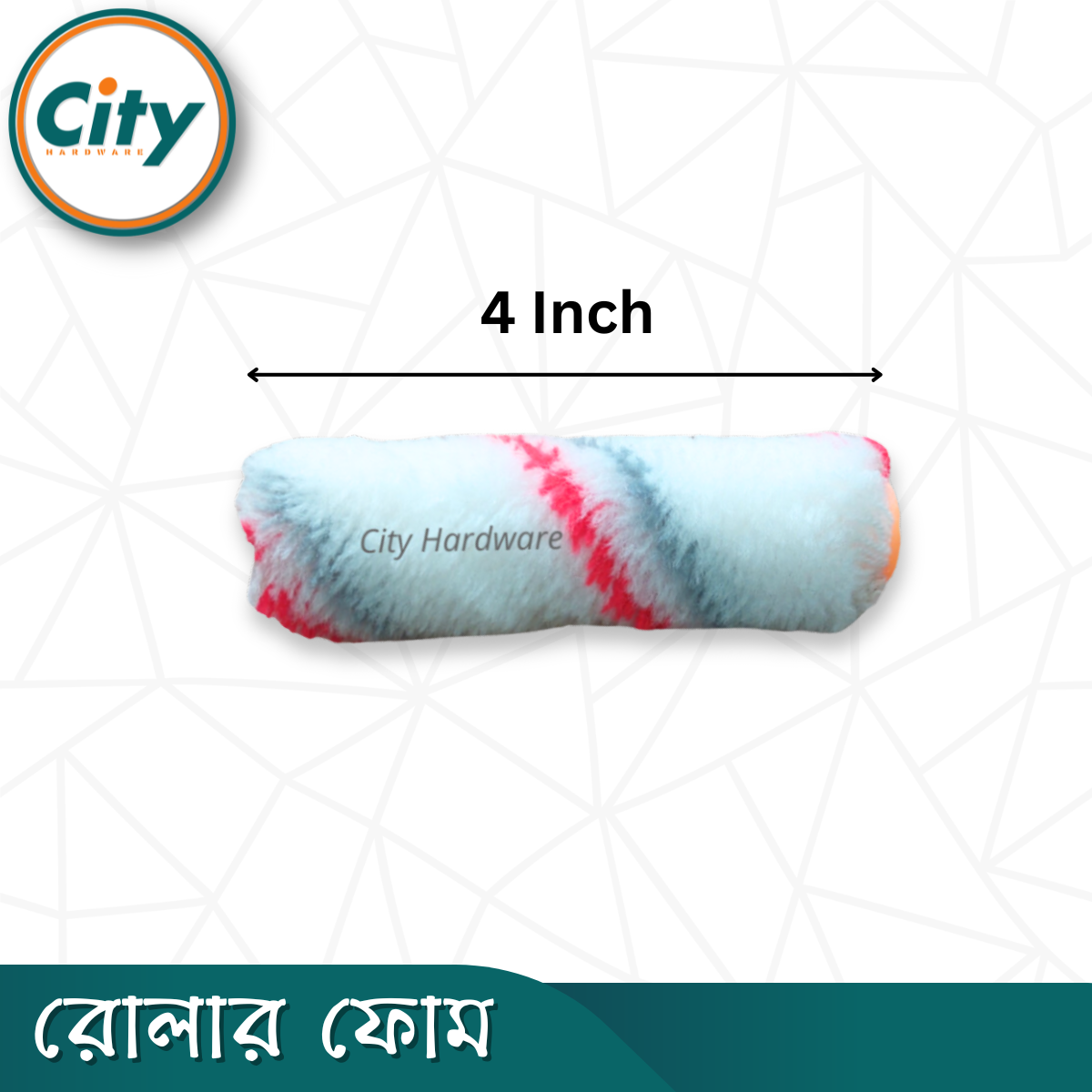 ৫ পিস ৪ ইঞ্চি পেইন্ট রোলার ব্রাশ ফোম ওয়াল পেইন্টিং সুতা রোলার ফোম_img_3