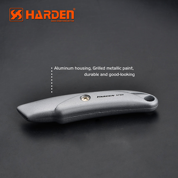 HARDEN 570321 150mm Universal Knife, 32MM Width Blade, Folding Utility Knife, Multi Hand Cutting Tool Box, Cutter Knife Cutter, Professional Quality Aluminum Body; 570321_img_1