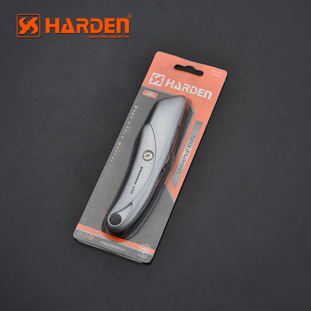 HARDEN 570321 150mm Universal Knife, 32MM Width Blade, Folding Utility Knife, Multi Hand Cutting Tool Box, Cutter Knife Cutter, Professional Quality Aluminum Body; 570321_img_2