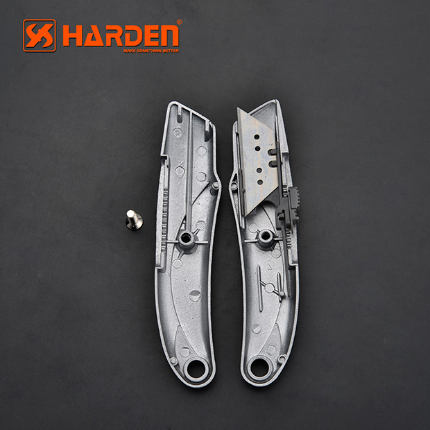 HARDEN 570321 150mm Universal Knife, 32MM Width Blade, Folding Utility Knife, Multi Hand Cutting Tool Box, Cutter Knife Cutter, Professional Quality Aluminum Body; 570321_img_3