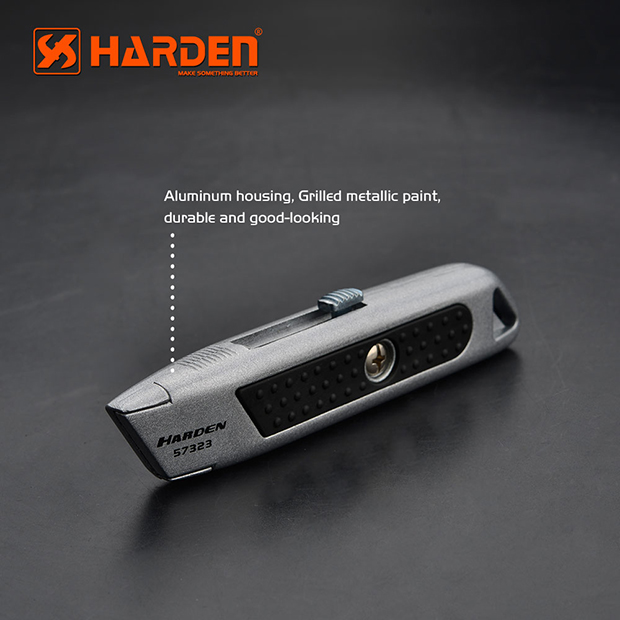 HARDEN 570323 Universal Knife, 150mm, 30MM Width Blade, Zinc Alloy Housing Utility Cutter Professional Quality, Folding Utility Knife, Multi Hand Cutting Tool Box, Cutter Knife Cutter; Model: 570323_img_1