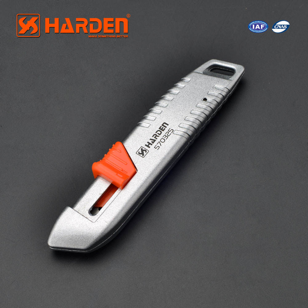 HARDEN 570325 Universal Utility Knife, 18mm Width Blade, Folding Utility Knife, Multi Hand Cutting Tool Box, Cutter Knife Cutter; Model: 570325
