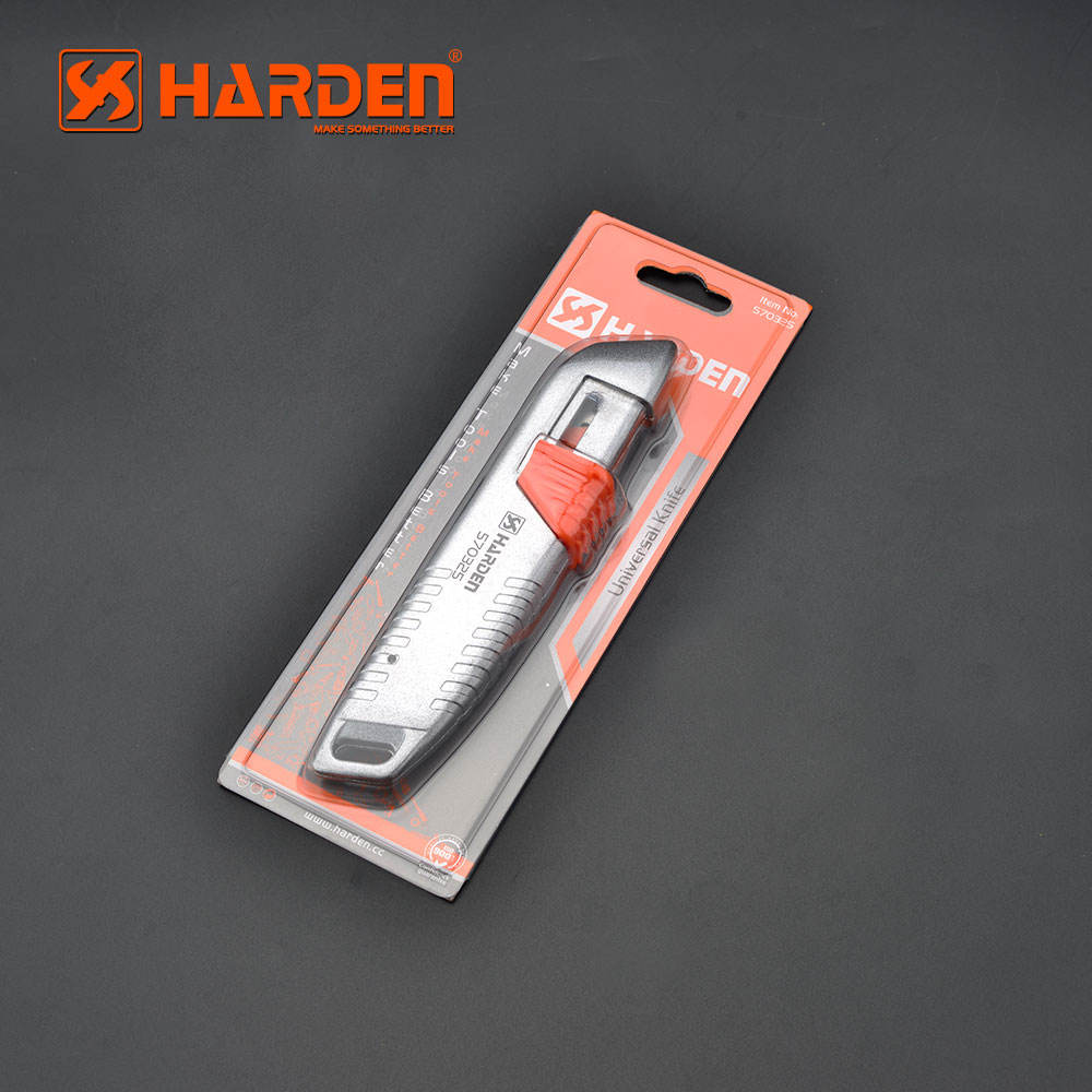 HARDEN 570325 Universal Utility Knife, 18mm Width Blade, Folding Utility Knife, Multi Hand Cutting Tool Box, Cutter Knife Cutter; Model: 570325_img_1