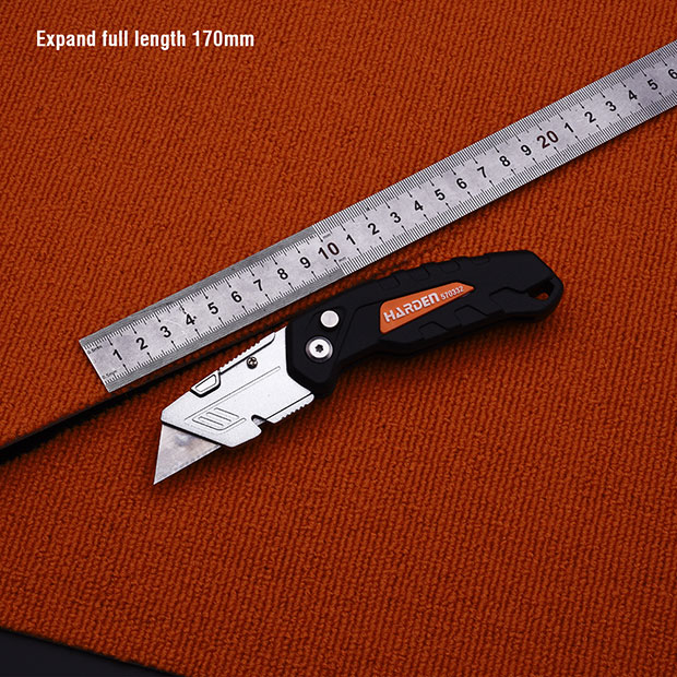 HARDEN 570332 Folding Anti Cutter 165mm with 5Pcs Refill, Multi Hand Cutting Tool Box, Cutter Knife Cutter; Model: 570332_img_2
