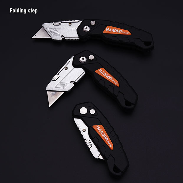 HARDEN 570332 Folding Anti Cutter 165mm with 5Pcs Refill, Multi Hand Cutting Tool Box, Cutter Knife Cutter; Model: 570332_img_3