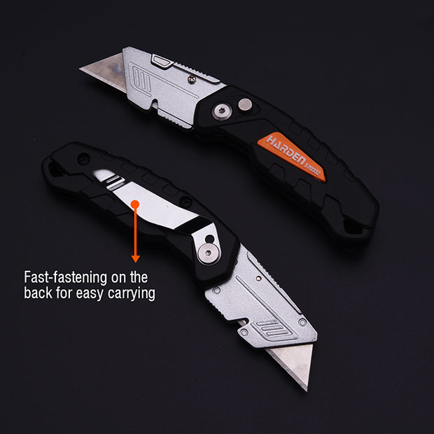 HARDEN 570332 Folding Anti Cutter 165mm with 5Pcs Refill, Multi Hand Cutting Tool Box, Cutter Knife Cutter; Model: 570332_img_6