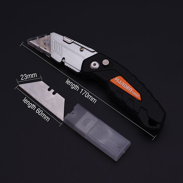 HARDEN 570332 Folding Anti Cutter 165mm with 5Pcs Refill, Multi Hand Cutting Tool Box, Cutter Knife Cutter; Model: 570332_img_7