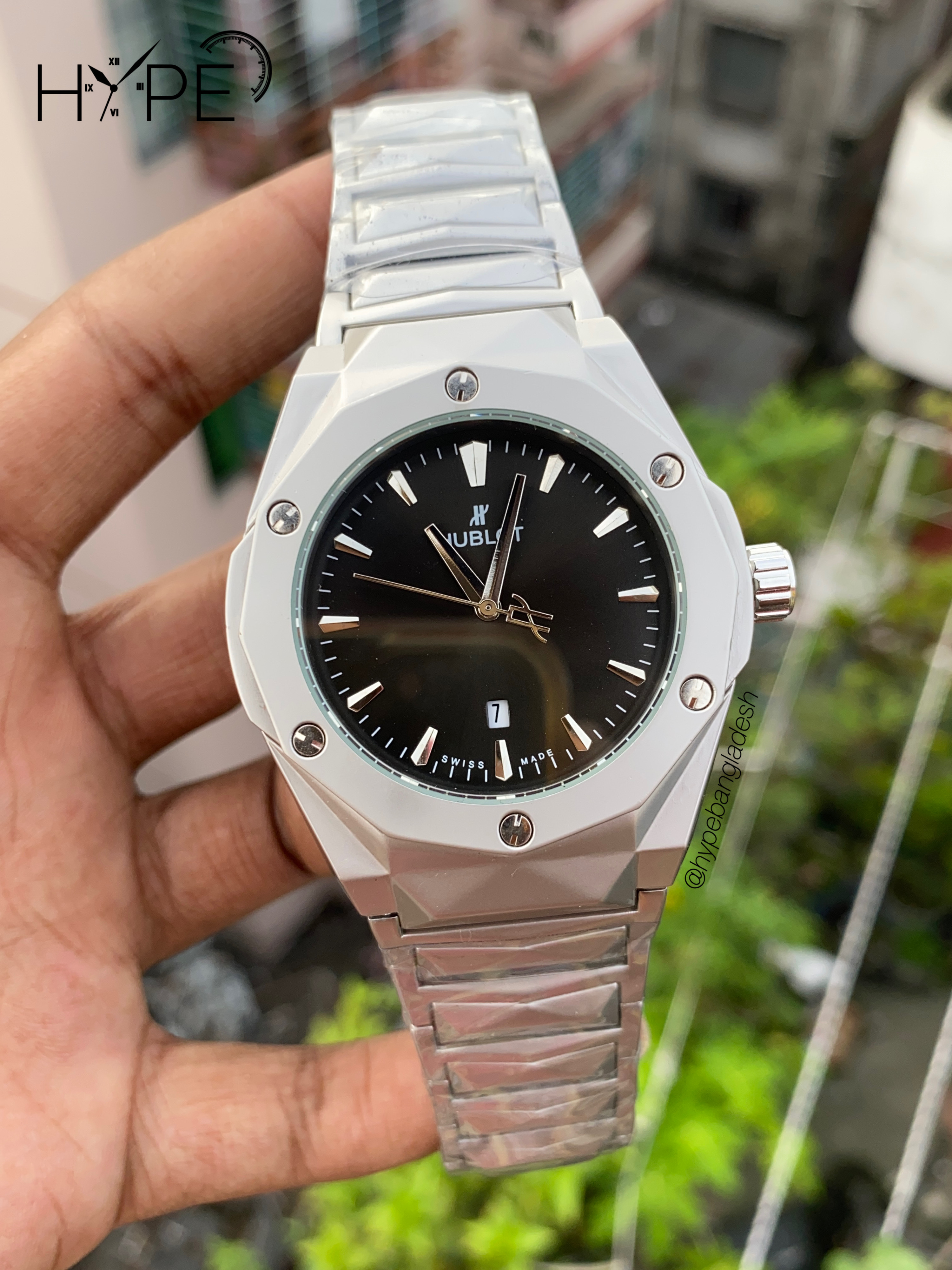 HUBL0T Quartz (Silver-Black)