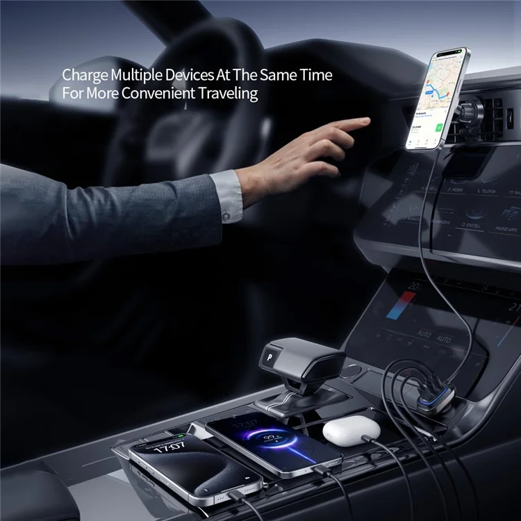 XUNDD XDCH-080 Self-Cable & Three Port Car Charger_img_3