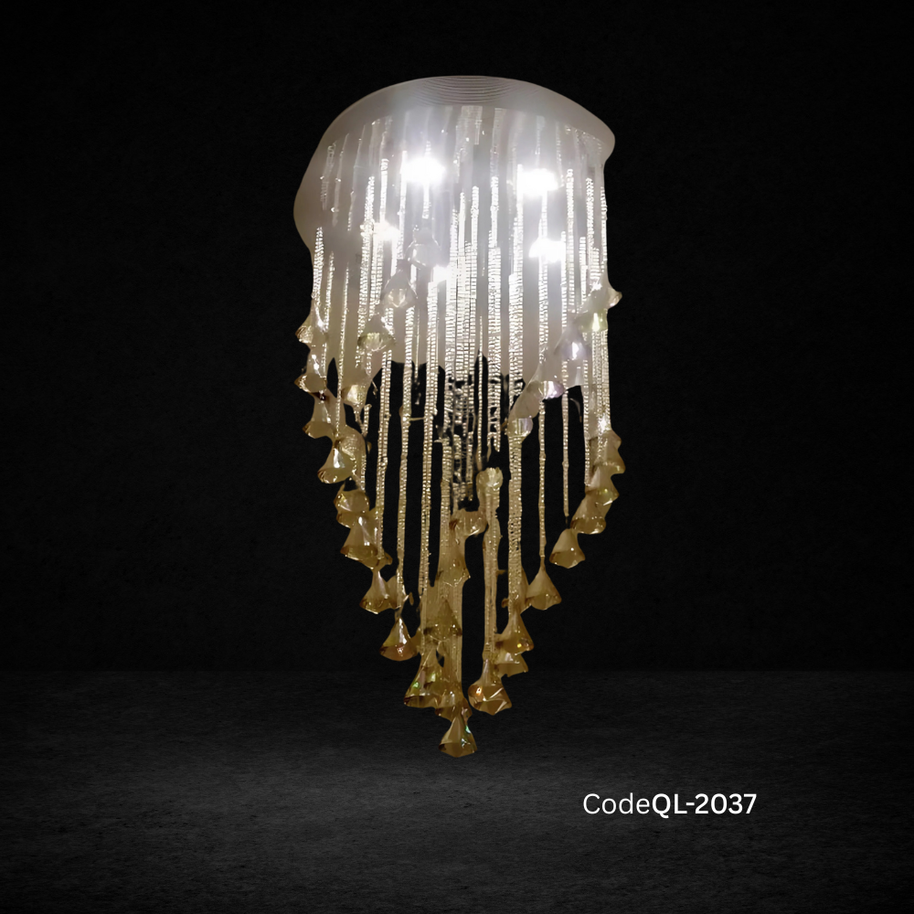 Qulik Modern Chandelier Decorative Hanging Windmill Diamond Dry Shape LED Ceiling Light (QL-2037)