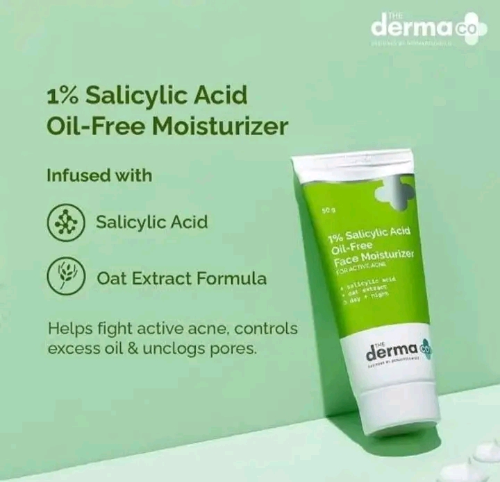 The Derma Co. 1% Salicylic Acid Oil Free Daily Face Moisturizer (for active acne)_img_1