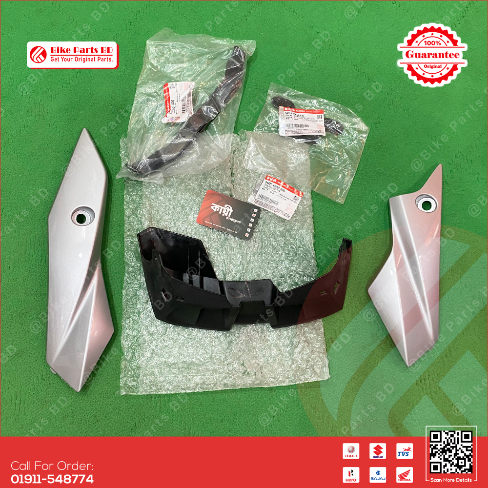 Engine Guard (Silver Colour) for Suzuki Gixxer (New Model) bike.