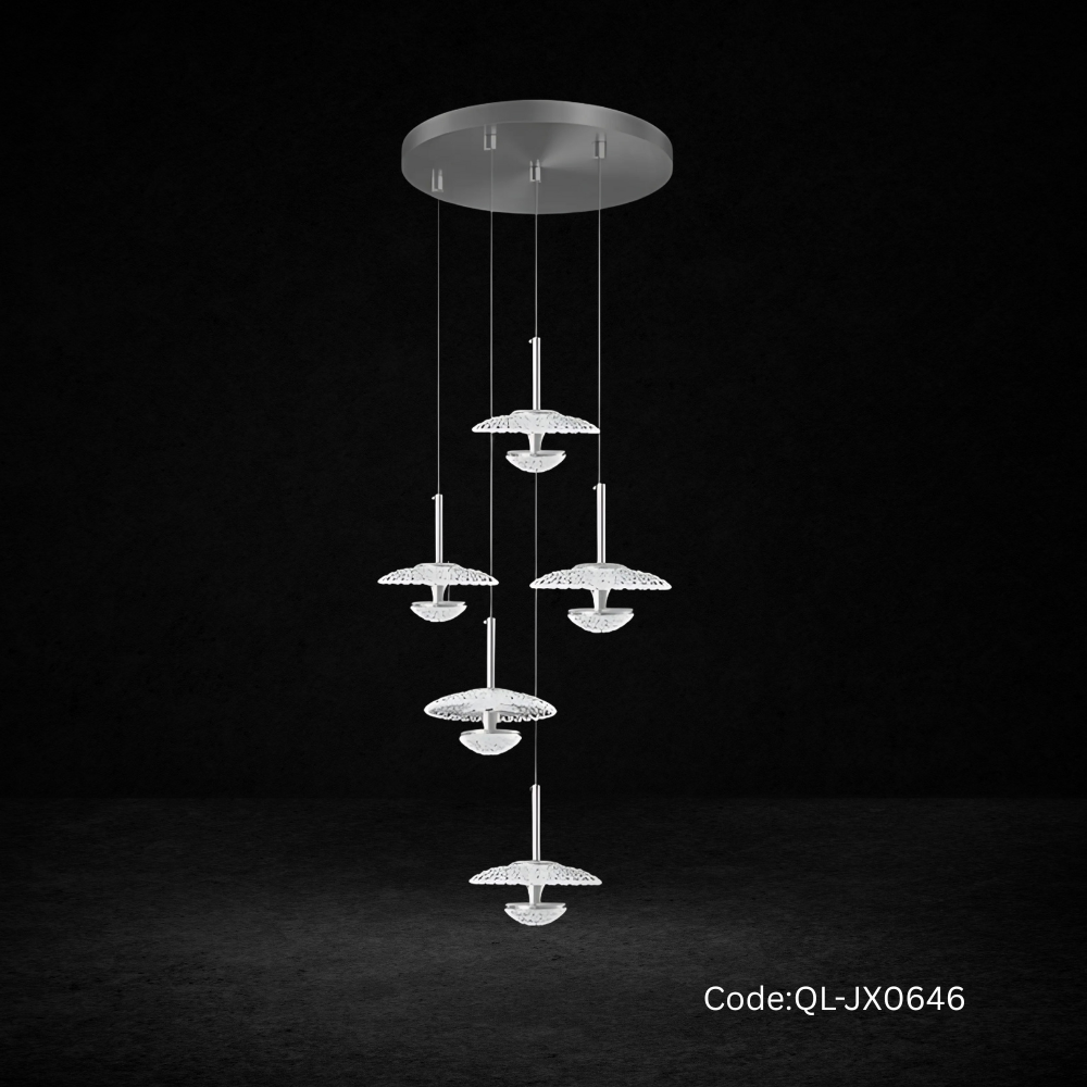 Qulik Modern Chandelier Decorative Hanging 5 Head Shape LED Ceiling Light (QL-JX0646)
