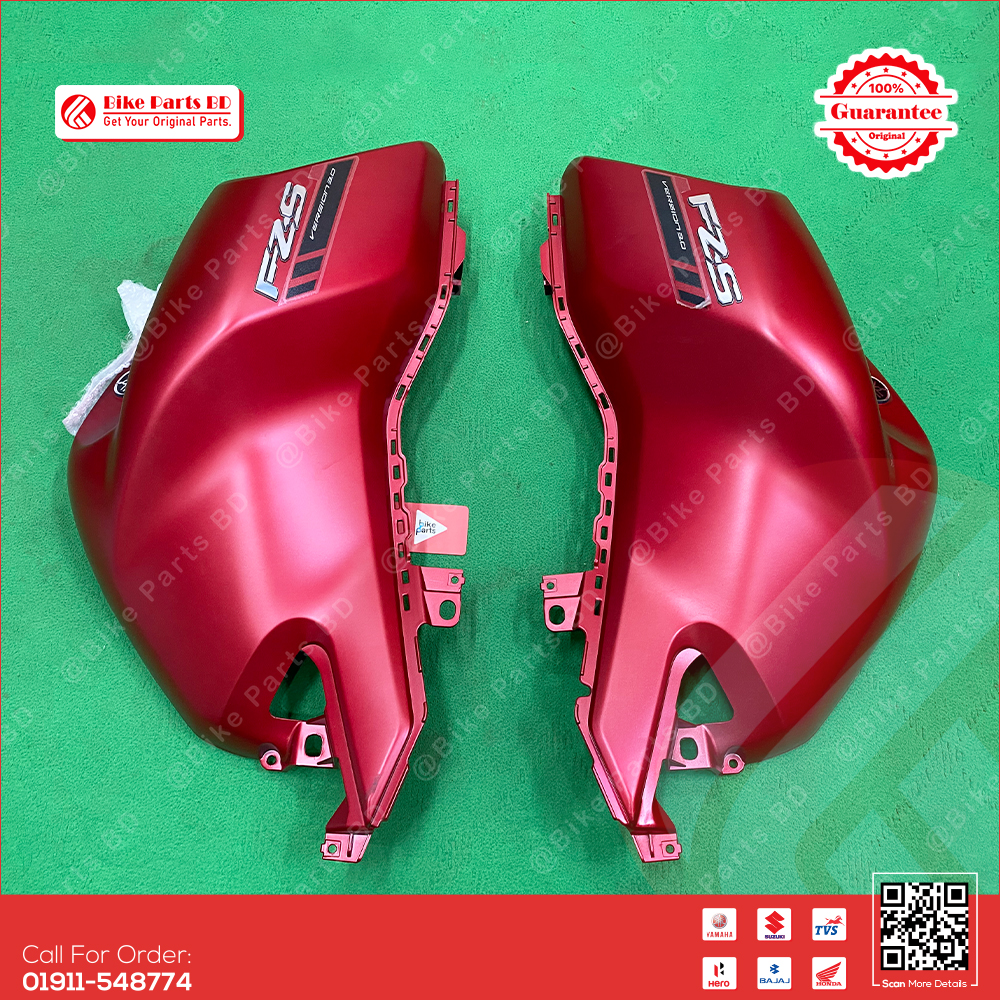 Tanky box (3D-Mat Red) for Yamaha FZS V3 bike. thumbnail 2