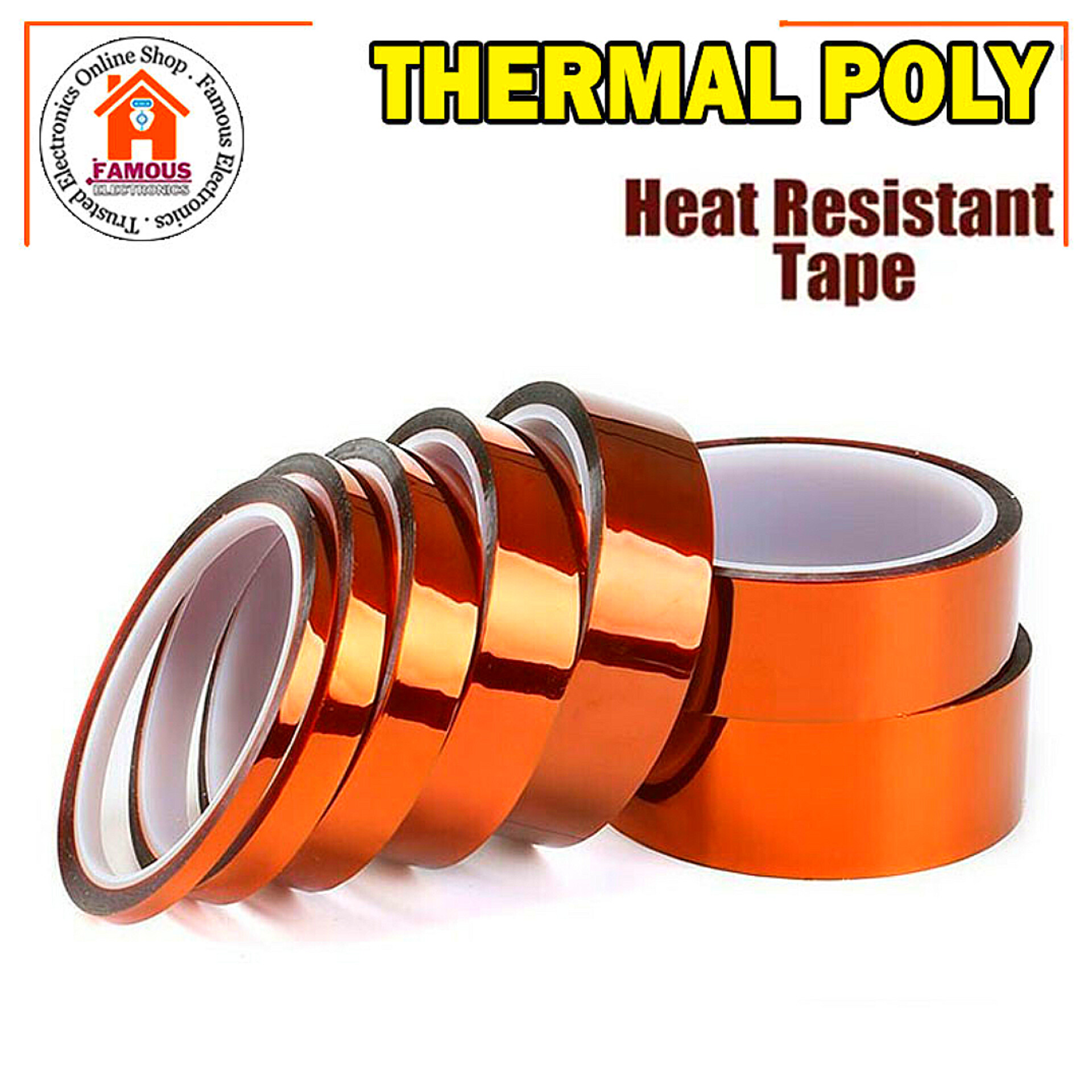 20mm 35M Kapton Tape | High Temperature Polyimide Heat Resistant Tape_img_4