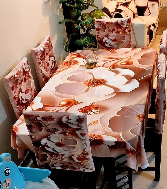 China Premium 3D Print Table Cloth Set_img_2