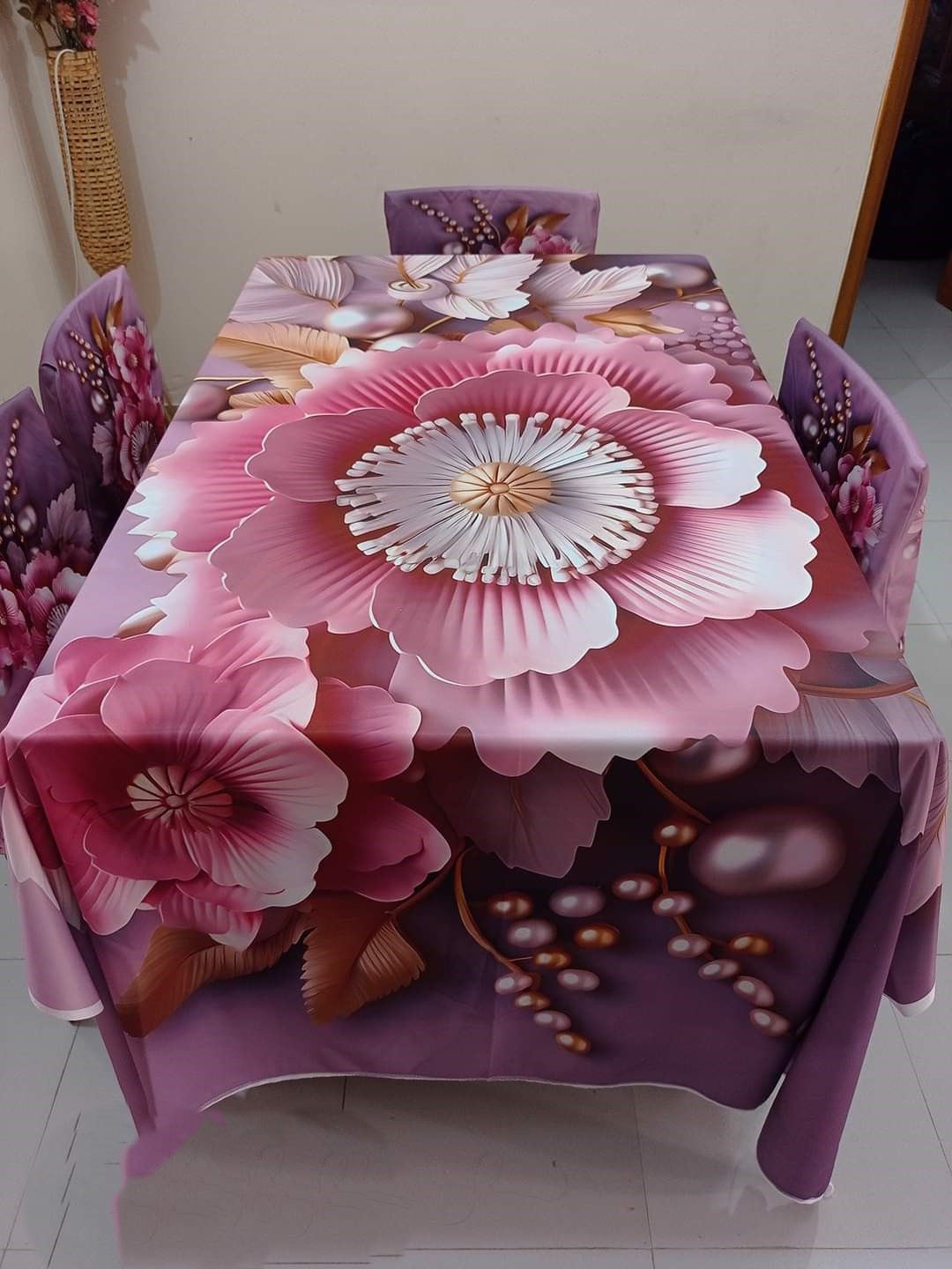 China Premium 3D Print Table Cloth Set_img_14