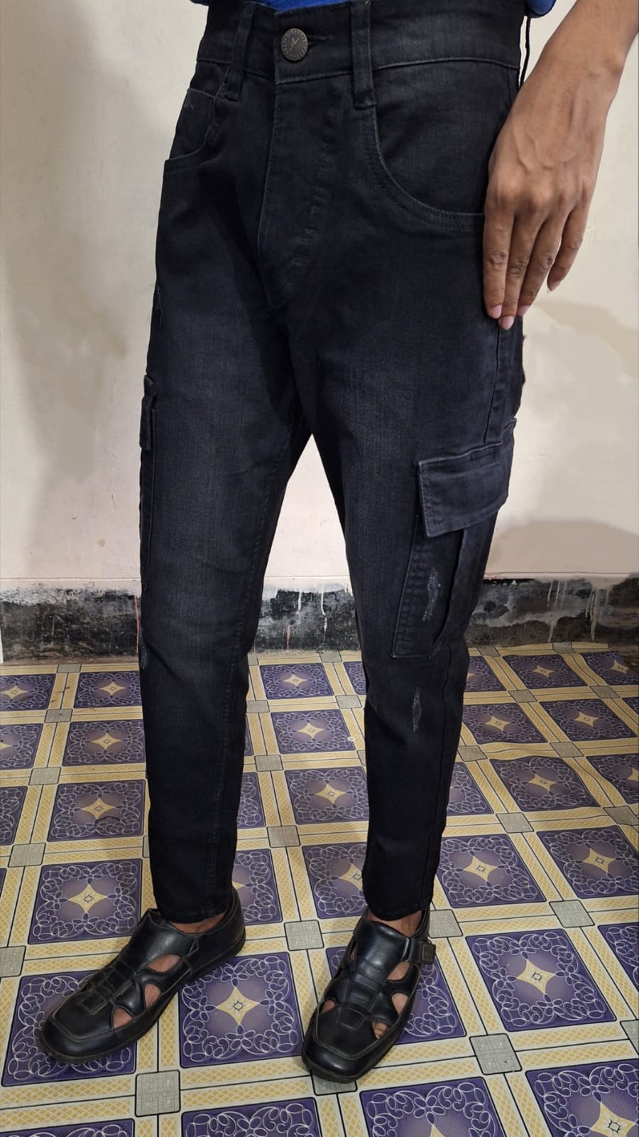 Premium Jeans Cargo ( Black Torns )_img_5