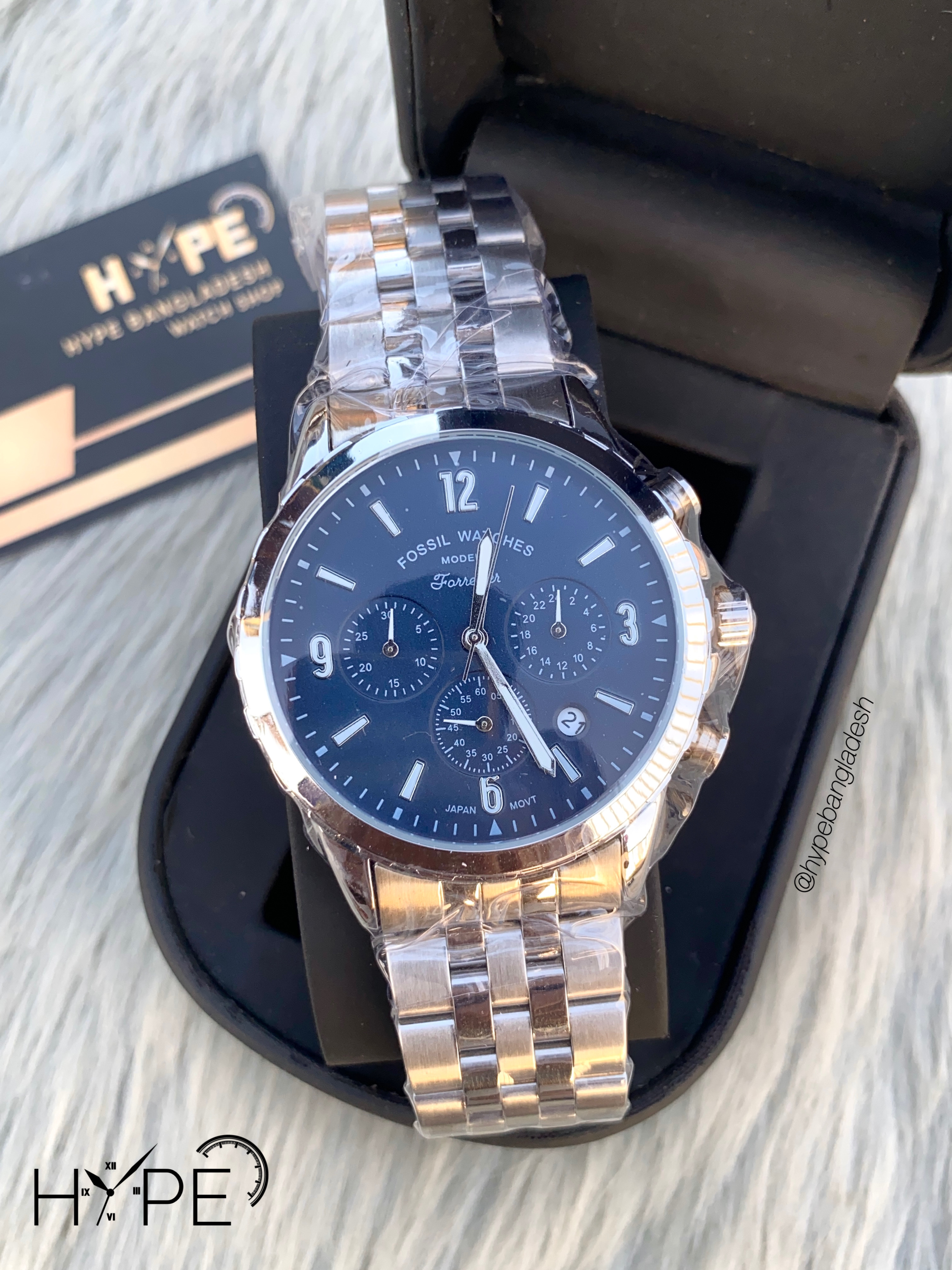 F0SSIL Chronograph (Silver-Blue)