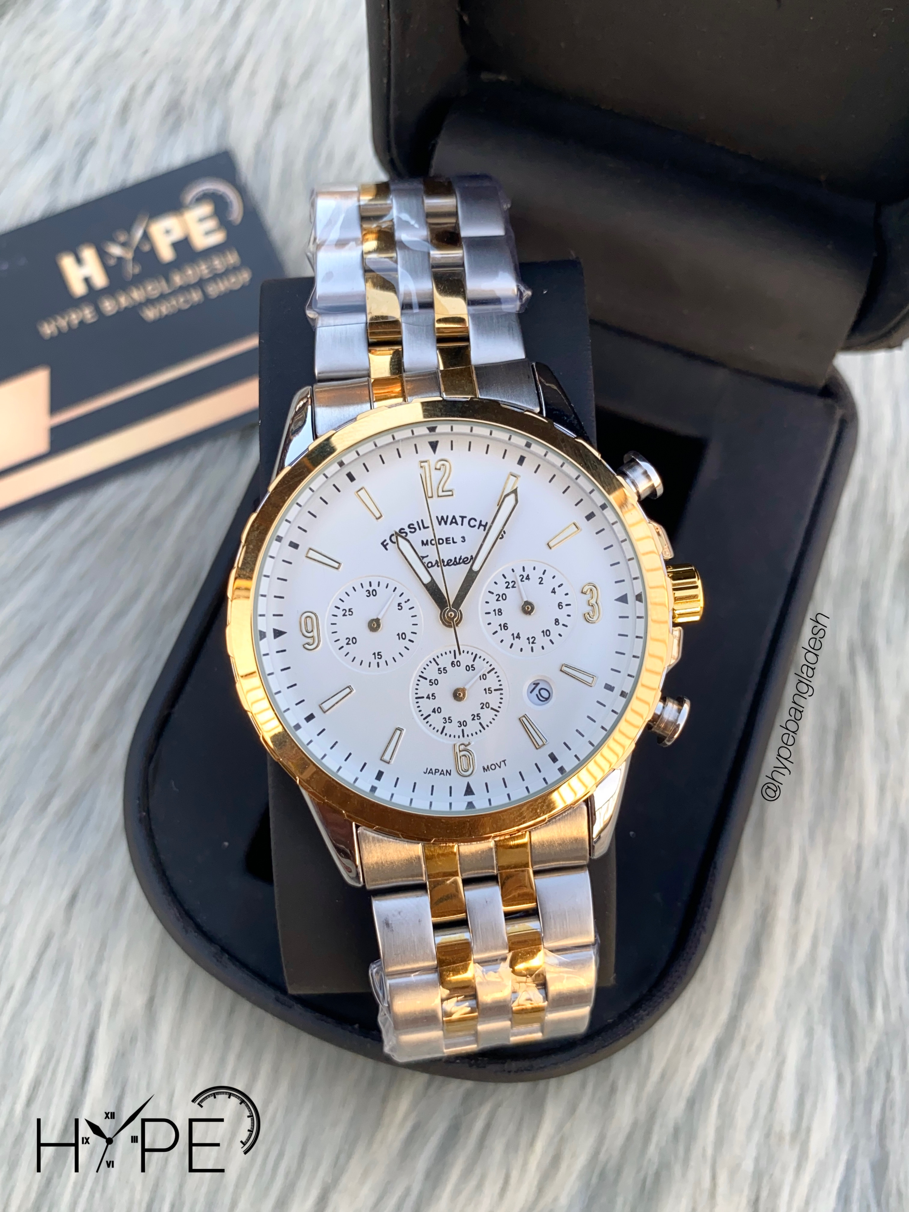 F0SSIL Chronograph (Silver-Gold)