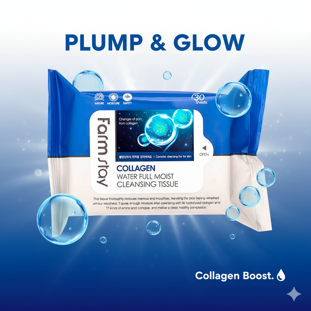 Farmstay Collagen Water Full Moist Cleansing Tissue - 30 Sheets